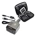 Pro Series Car Travel Power Adapter / Charger Features USB port & Standard 110v outlet w/ bonus cable for all USB compatible devices ( DC to AC Converter ) A Portable Wall Socket for Laptop Computers Includes Versatile Multi Pocket Hard Shelled Accessory