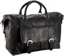 Latico Heritage Collection Double Buckle Duffel,Black,one size