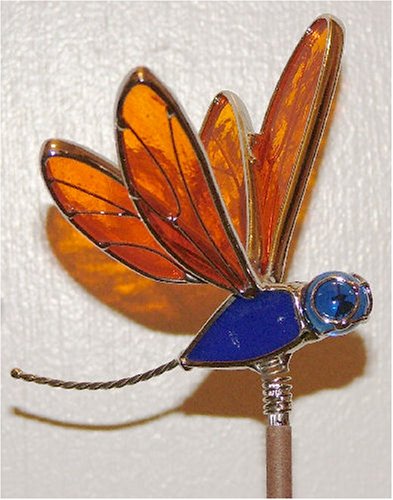 Stained Glass Dancing Dragonflies Suncatcher Garden