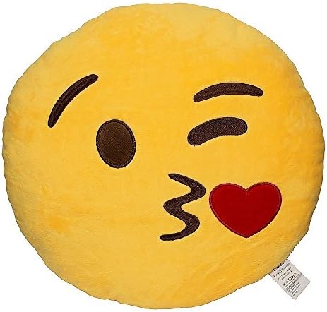 32cm Emoji Smiley Emoticon Yellow Round Cushion Pillow Stuffed Plush Soft Toy