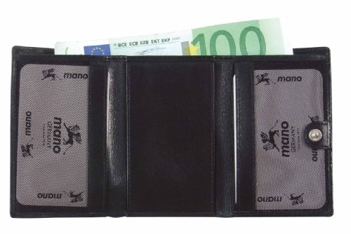 Mano Mini Geldbörse, Leder, schwarz