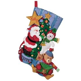 Bucilla 86017 Felt Aplique Stocking- Tree Trimming Tree Trimming