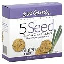 R. W. Garcia 5 Seed Crackers with Onion & Chive with Sea Salt, 4-Ounce Boxes (Pack of 6)