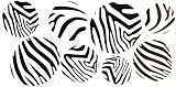 Black Zebra Print Large Dots Wall Vinyl Decal Sticker 4" - 7"