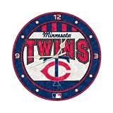 MLB Minnesota Twins 12-Inch Art Glass Clock