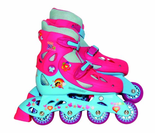 Templar - Dora L'exploratrice - RODOILSK8-01 - Jeu de Plein Air - Roller en Ligne Ajustable avec 2 Boucles / Chausson Rembourre en Nylon - Roues PVC - T1: 30-33