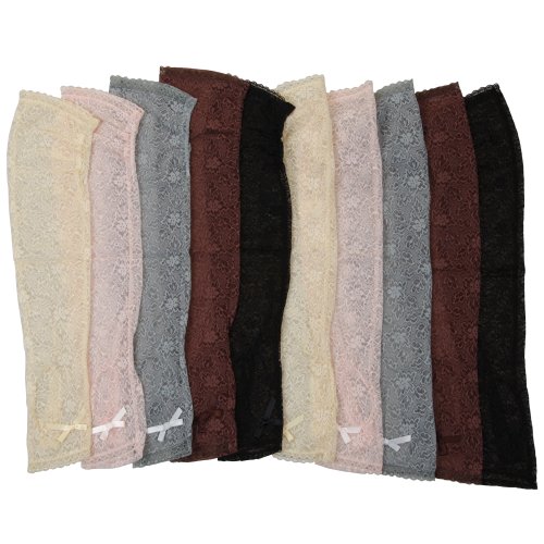 Warmen Elbow Long Sexy Lace Uv Protection Sun Block Dressing Driving Wedding Bridal Gloves Sleeves (Black)