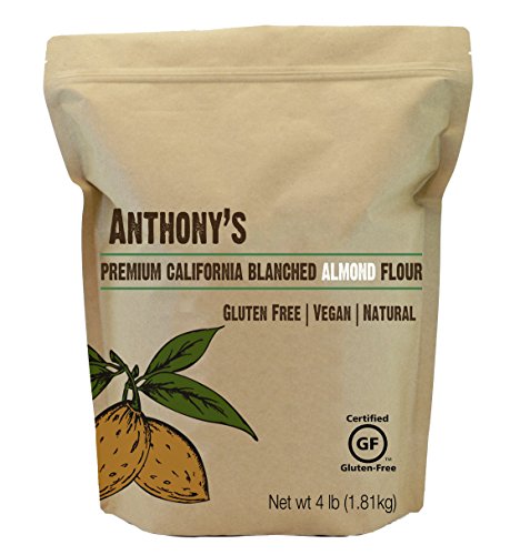 Almond flour blanched, anthony s 4lb bag, certified glu…