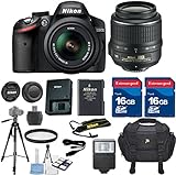 Nikon D3200 DSLR Camera Body Celltime Exclusive TOP VALUE Bundle with Nikon 18-55mm VR Lens + HD U.V. Filter + Deluxe Camera Case + Celltime 6pc Starter Kit + Full Size Tripod + Electronic Flash + 2pcs 16GB Commander Extremespeed Memory Cards + Accessory Kit