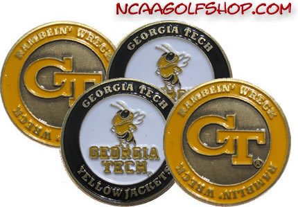 Georgia Tech Yellow Jackets Golf Ball Markers