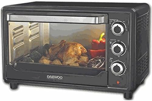 Daewoo DEAW-DOT-1658 23-Liter Convection/Toaster Oven, Black, 220-volt