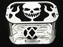 Billet Optima Battery Hold Down Tray Box Bracket Skull