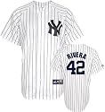 Mariano Rivera Jersey: Youth 2009 Majestic Home Pinstripe Replica #42 New York Yankees Jersey