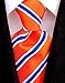 Scott Allan Collection Orange & Blue Necktie - Woven Striped Tie for Him - Orange and Blue Wedding Tie for Groom