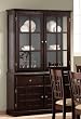 China Cabinet Buffet Hutch with Lattice Design Deep Cappuccino Finish