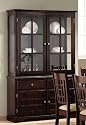 Furniture online: China Cabinet Buffet Hutch with Lattice Design Deep Cappuccino Finish