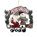 Pparty Christmas Door Hanging Decoration Santa Snowman 13.6'' Wreaths Garlands Ornaments - Party Holiday Supplies & Wall Decor