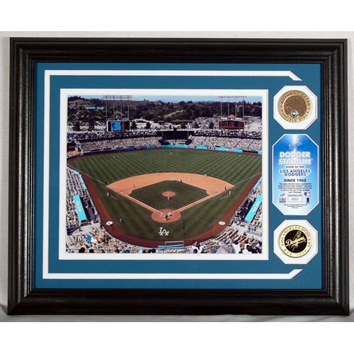 Highland Mint Los Angeles Dodgers Stadium Authenticated Infield Dirt Coin Photo Mint w/24KT Gold Coin