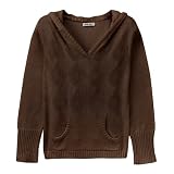 Girls' Cherokee Argyle Hooded Sweater - Brown