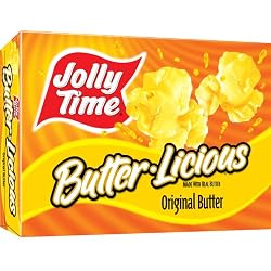 Jolly Time ButterLicious Butter Flavor Microwave Popcorn, Original, 3-Count Boxes (Pack of 12)