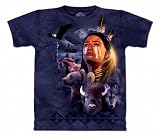 The Mountain Brave Collage Native American Mens Tee T-shirt