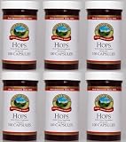 HOPS Herbal Food Supplement, 100 Capsules, 250 mg, KOSHER, "FAST SHIPPING" 6 PACK SAVING!