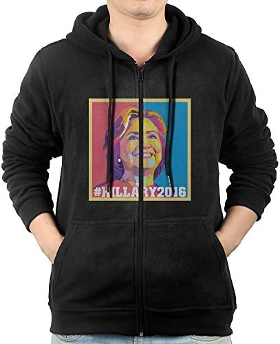 Hillary Clinton Campaign Poster 2016 Men's Full Zipper Hooded Sweatshirt