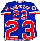 Ryne Sandberg Autographed Chicago Cubs Mitchell & Ness 1984 Authentic Blue Jersey Inscribed HOF 05