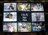 I Love My Belgian Malinois Personalized Photo Tote Bag Navy Blue