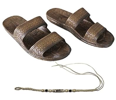 rubber double strap sandals
