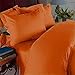 Elegant Comfort 1500 Premier Hotel Quality 4-Piece Bed Sheet Sets, Deep Pockets - Luxurious Wrinkle Free & Fade Resistant, Full, Elite Orange