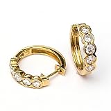 0.7 Carat 14KYG Diamond Hoop Earrings