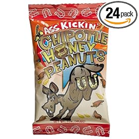 Ass Kickin' Chipotle Honey Peanuts, 1-Ounce Bags (Pack of 24) by 