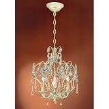Crystorama Ella 4503-CM Mini Murano Glass 3-LT 180w (18H x 15W) Chandelier Lighting in Champagne