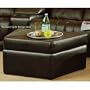 Coaster 7575 Promenade Leather Theater Storage Ottoman In Black