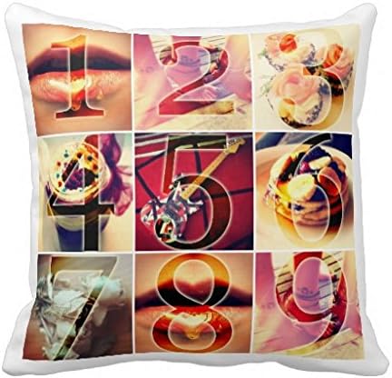 Create Your Own Instagram Pillow Cover 18 Inch Throw Canvas Decorative Cushion Case