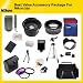 Best Value Accessory Package For Nikon D90 includes: 8GB Hi Speed Error Free Memory Card, Hi Speed Card Reader, Extended Battery & Charger, Hard Flower lens Hood, 0.5x Professional Wide Angle Lens , 2X Telephoto Lens, 50 Inch tripod, Digital Video Flash, Flash Diffuser, Lens Cleaning Kit, Screen Protectors, Flexible Mini Tripod and More...