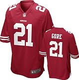 Frank Gore Youth Jersey: Home Red Game Replica #21 Nike San Francisco 49ers Youth Jersey