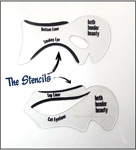 Heaven Angel Eyes Winged Eyeliner Stencils - 2 Sets of 2 combo Cat Eye AND Smokey Eye stencils. You will love these looks!