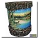 Tranquil Evening Scenic Deer Waste Basket