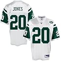 Reebok New York Jets #20 Thomas Jones White White Replica Football Jersey