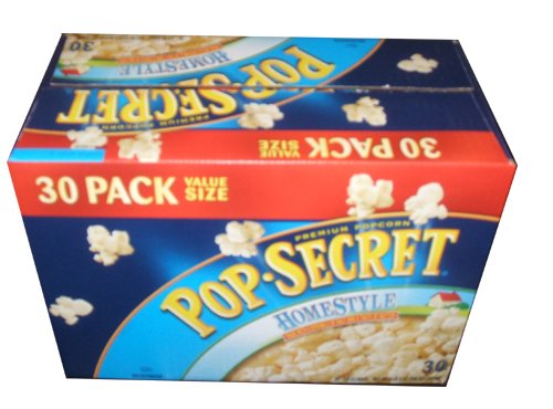 Pop Secret Homestyle Premium Microwave Popcorn 30 Pack Value Box