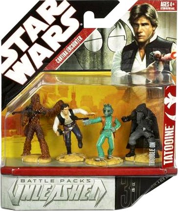 Star Wars Action Figure - Unleashed Battle 4 Pack Cantina Encounter, Star Wars Action Figures,Star Wars Action Figure,Star Wars Figures,Star Wars Toys Figure,Hasbro Action Figure,Hasbro Star Wars Action Figure