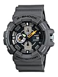 G-Shock Mens Quartz Watch with Black Dial Analogue Display and Grey Resin Strap GAC-100-8AER
