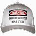 Warning: Animal Control Officer with an attitude White Hat / Baseball Cap