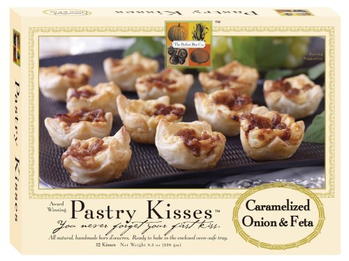 The Perfect Bite Co Pastry Kisses, Caramelized Onion with Feta Cheese in 12-Count Trays,... by The Perfect Bite Co