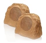OSD Audio RX805 Weather Resistant Indoor/Outdoor Rock Speaker, Pair (Sandstone Brown)