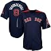 Sporting Goods : Majestic Boston Red Sox #8 Carl Yastrzemski Navy Blue Laser Cooperstown Replica Jersey