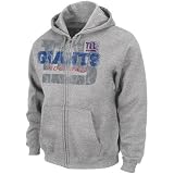 New York Giants Ash Touchback IV Full Zip Hoodie Sweatshirt (Medium)
