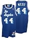 Jerry West Jersey: adidas Blue Throwback Swingman #44 Los Angeles Lakers Jersey - Medium